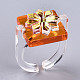 Transparent Resin Cuff Rings(RJEW-T017-02)-5