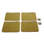 Portable Velvet Hook & Loop Fasteners Storage Book, Military Patch Display Board, Dark Goldenrod, 270x187x5mm, Hole: 12mm(DJEW-WH0050-05A)