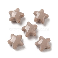 Opaque Acrylic Beads, Star, Rosy Brown, 11x11.5x7mm, Hole: 2mm,  about 1245pcs/500g(OACR-C016-30O)