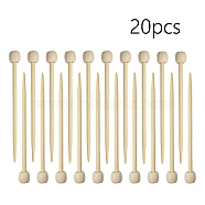 Bamboo Pointed Knitting Needles, for Knitting Tool, PapayaWhip, 7x6mm, 20pcs/set(SENE-PW0003-090A)