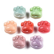 Opaque Resin Beads, Imitation Jade, Cat Claw, Mixed Color, 14x15x13mm, Hole: 1.8mm(RESI-N038-02)