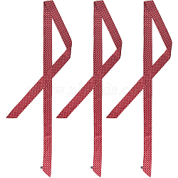 Polka Dot Pattern Polyester Long Silk Scarf for Women Girls, Dark Red, 1910x51x0.5mm(AJEW-WH20042-79C)