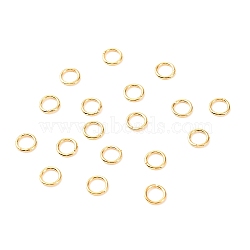 Brass Open Jump Rings, Long-Lasting Plated, Round Ring, Real 18K Gold Plated, 21 Gauge, 5x0.7mm, Inner Diameter: 3.6mm(X-KK-F824-108B-G)