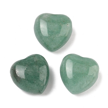 Natural Green Aventurine Beads, Heart, 15.5x15~15.5x8.5~9mm, Hole: 1.6~1.8mm
