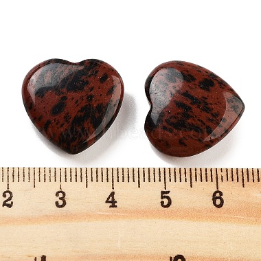 Heart Natural Mahogany Obsidian Worry Stone(G-C134-06A-24)-3