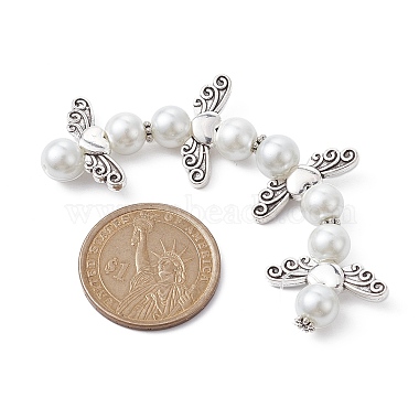 Angel Fairy Shape Glass Pearl Beads Strands(AJEW-JB01180-01)-3