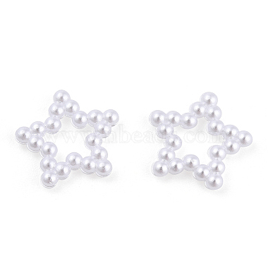 ABS Plastic Imitation Pearl Linking Rings(OACR-T015-02-14)-3