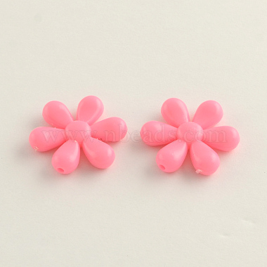 Perles acryliques opaques de fleurs(SACR-Q100-M091)-2