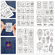 4 Sheets 11.6x8.2 Inch Stick and Stitch Embroidery Patterns(DIY-WH0455-068)-1
