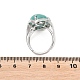 Natural Amazonite Adjustable Finger Rings(RJEW-A097-01P)-5