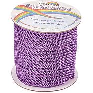 Nylon Thread, Twisted Cord, Indigo, 5mm, about 30yards/roll(27.432m/roll)(NWIR-OC0001-02-06)
