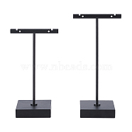 Aluminum Alloy Earring Display Stand Sets, Electrophoresis Black, 1-3/4x2-3/8x4-3/8 inch(4.5x6x11cm), Big: 1-3/4x2-3/8x5-1/8 inch(4.5x6x13cm)(EDIS-WH0005-06A)