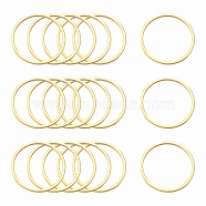Ion Plating(IP) 304 Stainless Steel Linking Ring, Nickel Free, Round Ring, Golden, 25x0.8mm(STAS-S079-13-B05-NF)