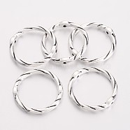 Alloy Linking Rings, Circle Frames, Lead Free and Cadmium Free, Antique Silver, 21x2mm, Hole: 1mm(X-EA8812Y-AS)