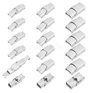 18Pcs 3 Styles Smooth Surface 201 Stainless Steel Watch Band Clasps, Stainless Steel Color, 25x7~13x6~7mm, Hole: 5~10x3~4mm, 6pcs/style(STAS-UN0051-84)