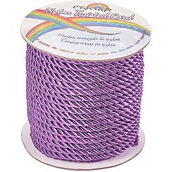 Nylon Thread, Twisted Cord, Indigo, 5mm, about 30yards/roll(27.432m/roll)(NWIR-OC0001-02-06)