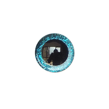 Craft Resin Doll Eyes, Stuffed Toy Eyes, Safety Eyes, with 2Pcs Washers, Half Round, Blue, 20mm