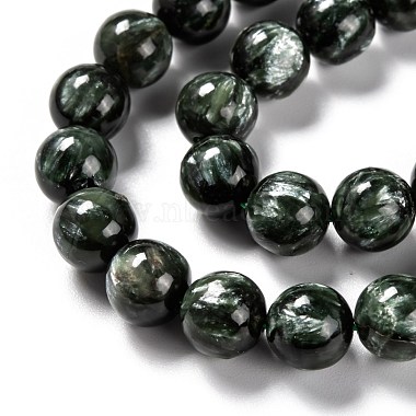 Natural Seraphinite Beads Strands(G-E557-22B)-2