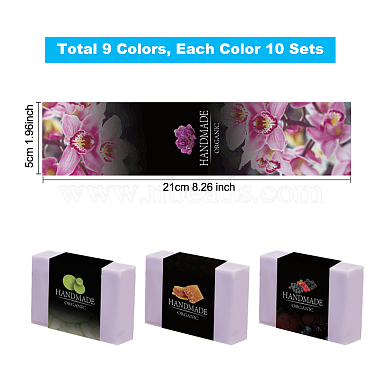 Elite 90Pcs 9 Colors Soap Paper Tag(DIY-PH0008-13A)-3