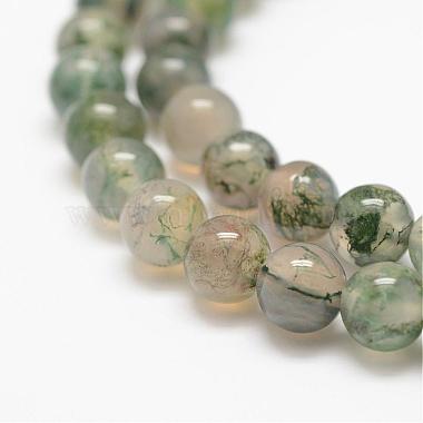 Chapelets de perles en agate mousse naturelle(G-F453-4mm)-3