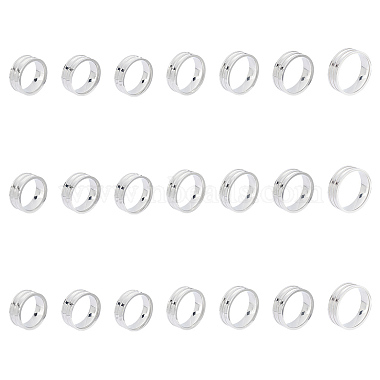 21Pcs 7 Size 201 Stainless Steel Ring Core Blank for Inlay Jewelry Making(RJEW-UN0002-39)-8