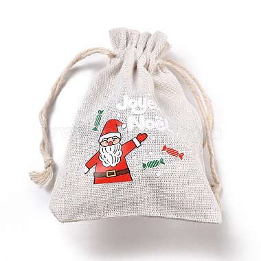 Рождественские мешочки для хранения хлопчатобумажной ткани(ABAG-M004-02I)-3