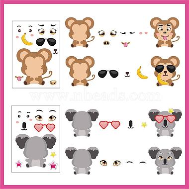 48 Sheets 8 Styles Paper Make a Face Stickers(DIY-WH0467-003)-3