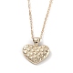 Coeur plaqué or avec colliers pendentif en émail en alliage constellation/signe du zodiaque(NJEW-H214-A05-G)-2