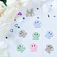 16Pcs 4 Colors Elephant Silicone Beads(SIL-OC0001-07)-5