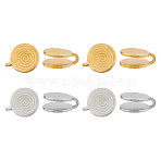 8Pcs 2 Colors 304 Stainless Steel Vortex Cuff Earrings, Punk Style Jewelry for Men Women, Mixed Color, 11x11.5x17mm, 4pcs/color(EJEW-HS0001-13A)