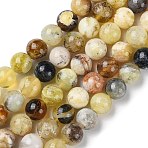 Natural Yellow Opal Beads Strands, Grade B, Round, 8mm, Hole: 1mm, about 46~47pcs/strand, 15.28''(38.8cm)(G-Q1001-A02-02)