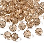 K9 Glass, Imitation Austrian Crystal Beads, Grade AAA, Faceted(96 Facets), Round, BurlyWood, 8mm, Hole: 0.9~1mm(SWAR-F073-8mm-29)
