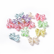 Imitation Pearl Acrylic Beads, Bowknot, Mixed Color, 15.3x19.6x8mm, Hole: 3.3mm, about 595pcs/500g(OACR-E013-19)
