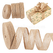 10M Braided Burlap Ribbon, Hessian Ribbon, Jute Ribbon, For Jewelry Making, Tan, 3/4 inch(20mm), about 10.94 Yards(10m)/Roll(OCOR-TAC0015-13C)