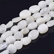 Natural Rainbow Moonstone Beads Strands, Tumbled Stone, Nuggets, 5~15x7~8x3~7mm, Hole: 1mm, about 45pcs/strand, 15.35 inch(G-Q961-27)