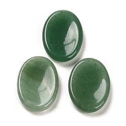 Natural Green Aventurine Oval Worry Stone, Anxiety Healing Crystal Thumb Stone, 34~35x24~25x6~7mm(G-R487-01G)