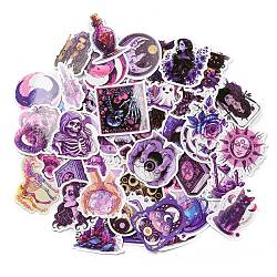 50 Sheets Paper Gothic Graffiti Stickers, Skull Stickers, Dark Orchid, 39.5x24x0.2mm, 50 sheets/bag(STIC-Q002-03)