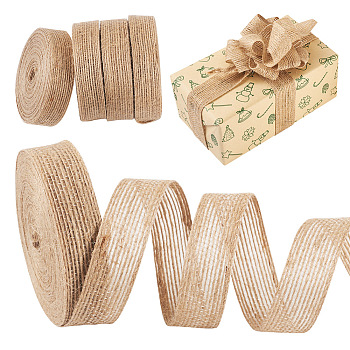 10M Braided Burlap Ribbon, Hessian Ribbon, Jute Ribbon, For Jewelry Making, Tan, 3/4 inch(20mm), about 10.94 Yards(10m)/Roll