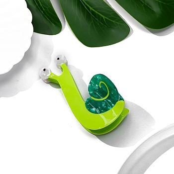 Cellulose Acetate(Resin) Claw Hair Clips, Snail, Hair Accessories for Women Girls, Lime, 80~100mm