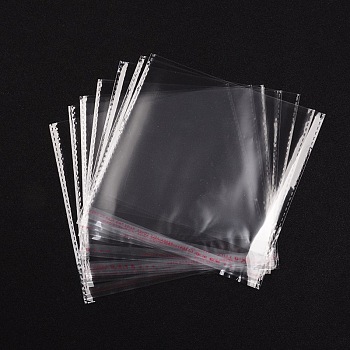 OPP Cellophane Bags, Rectangle, Clear, 14x14cm, Unilateral Thickness: 0.035mm, Inner Measure: 11x14cm