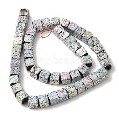 Blaking Painted Natural Lava Rock Beads Strands(G-B086-B01-01A)-2