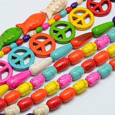 6mm Mixed Color Others Synthetic Turquoise Beads