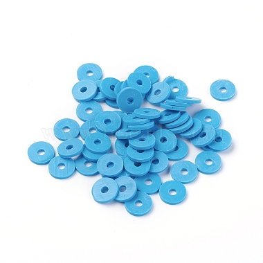 Flat Round Eco-Friendly Handmade Polymer Clay Beads(CLAY-R067-8.0mm-33)-4