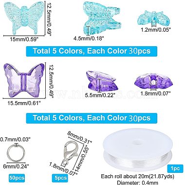 120Pcs Transparent Acrylic Beads(TACR-NB0001-16)-2