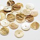Perles coquillage akoya naturelles rondes plates(SHEL-N034-13)-1