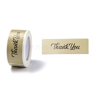 Self-Adhesive Paper Gift Tag Youstickers, Rectangle with Word Thank You Appreciation Stickers Labels, for Party Presents Decorative, Dark Khaki, Word, 7.5x2.5x0.009cm, 150pcs/roll(DIY-k039-02B)