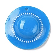 Acrylic Pendants, Hat, Dodger Blue, 29x8.5mm, Hole: 2mm(FIND-Q105-01B)