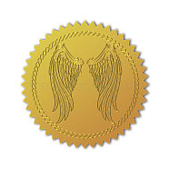 Self Adhesive Gold Foil Embossed Stickers, Medal Decoration Sticker, Wing, 5x5cm(DIY-WH0211-385)