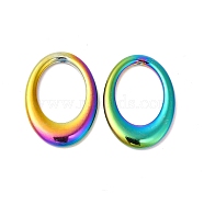 Ion Plating(IP) 304 Stainless Steel Linking Rings, Oval, Rainbow Color, 26.5x19.5x2.7mm, Inner Diameter: 17x13mm(STAS-L268-040MC)