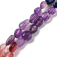 Natural Strawberry Quartz & Citrine & Amethyst & Green Aventurine & Lapis Lazuli Beads Strands, Nuggets, Tumbled Stone, 5~14x4~10x4~8mm, Hole: 0.8~1mm, about 45~59pcs/strand, 15.75~16.34 inch(40~41.5cm)(G-L610-B15-01)